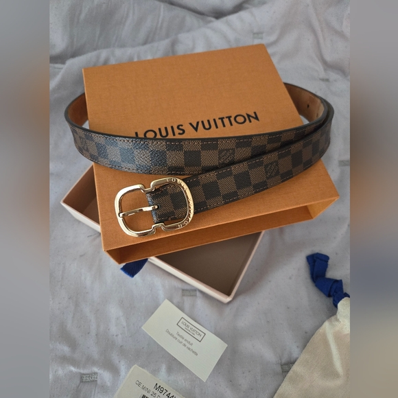 Louis vuitton Damier Ebene Pattern Belt - Picture 1 of 10